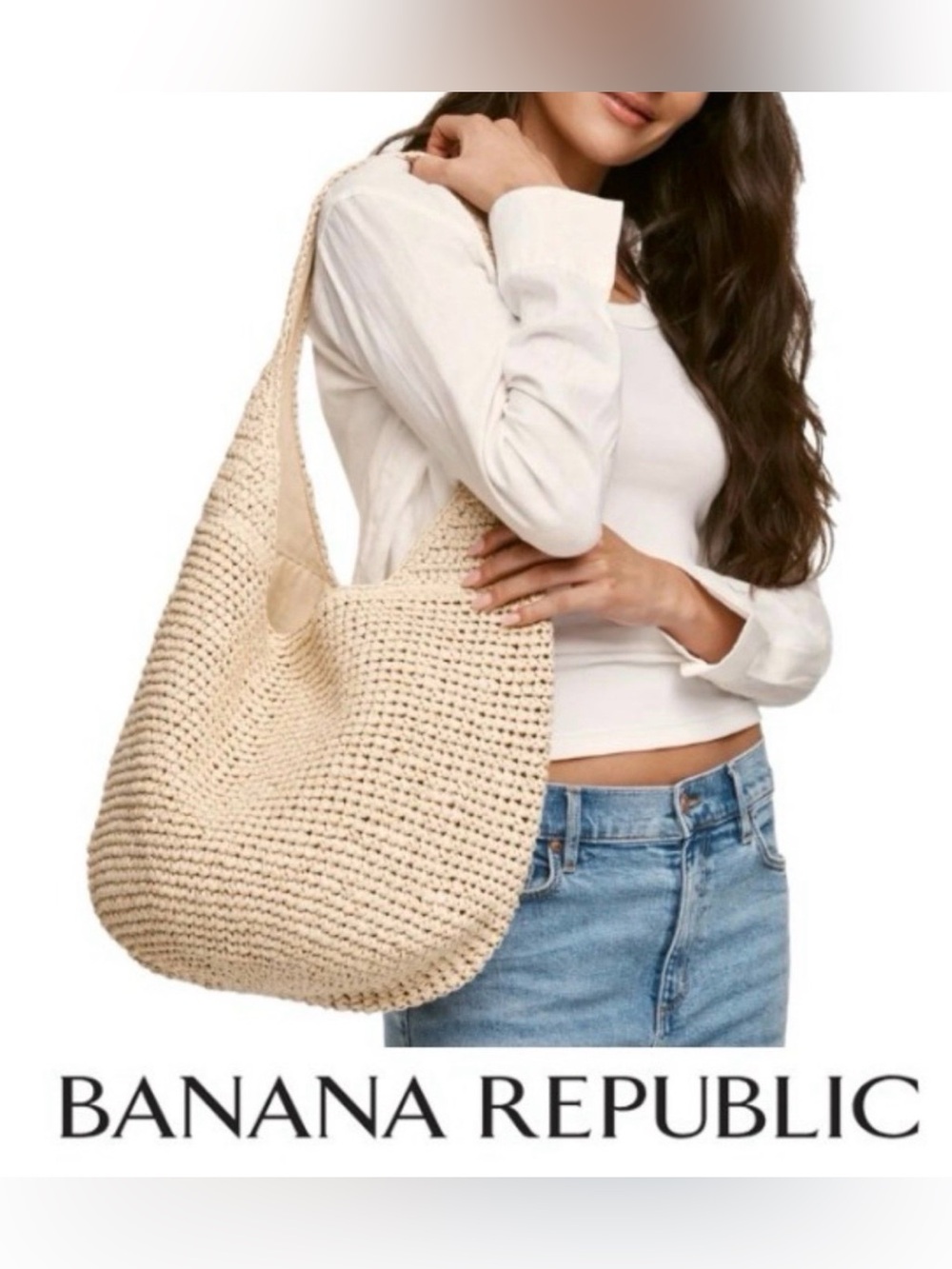 Banana Republic Cream tote Shoulder Bag